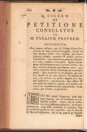 De Petitione Consulatus