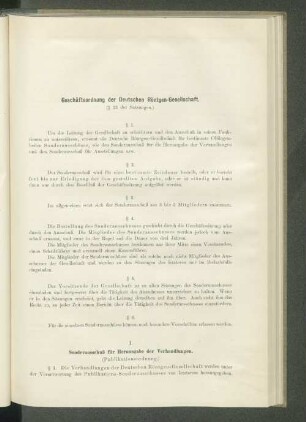 Geschäftsordnung der Deutschen Röntgen-Gesellschaft.