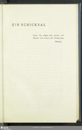 Ein Schicksal