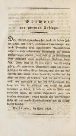 Vorwort zur zweyten Auflage