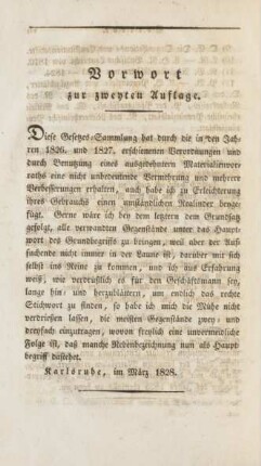Vorwort zur zweyten Auflage