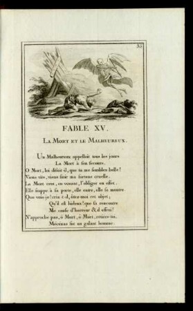 Fable XV. La Mort Et Le Malheureux.