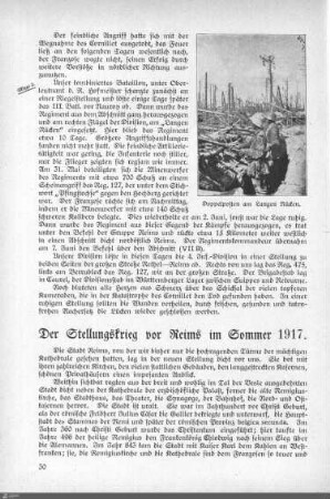 Der Stellungskrieg vor Reims im Sommer 1917.