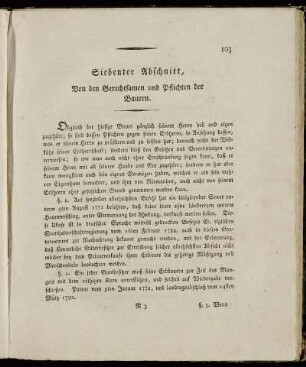 Siebenter Abschnitt, von den Gerechtsamen und Pflichten der Bauern