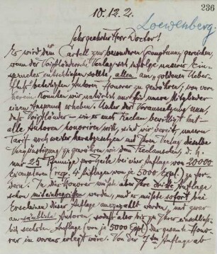Brief an Jakob Loewenberg
