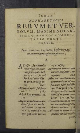 Index alphabeticus rerum et verborum