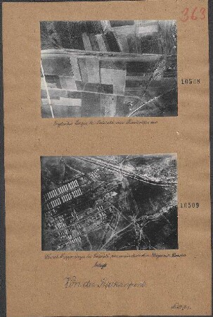 Von der Balkanfront: Engl. Lager bei Saloniki vom Fesselballon aus