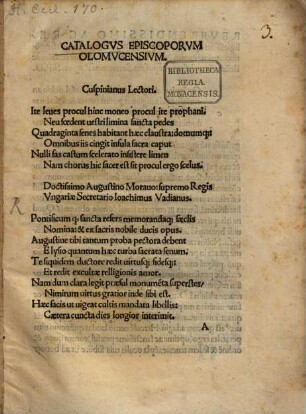 Catalogus episcoporum Olomucensium