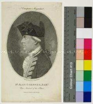 Porträt des britischen Admirals Baron Alan Gardner
