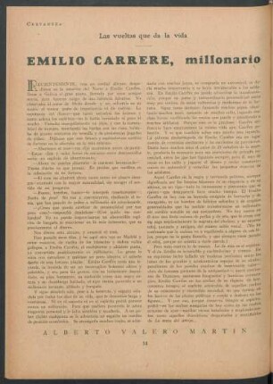Las vueltas que da la vida - Emilio Carrere, millionario
