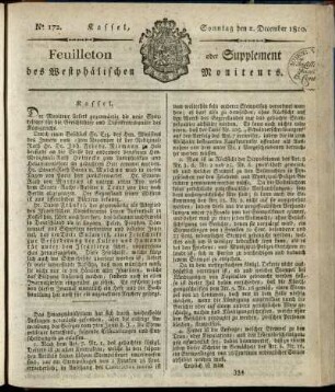 No. 172, Sonntag den 2. December 1810