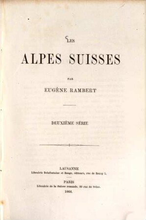 Les Alpes suisses, 2