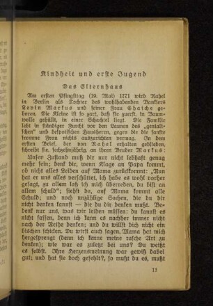Kindheit und erste Jugend
