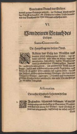 VI. Vom dritten Brauch des Gesetzes.