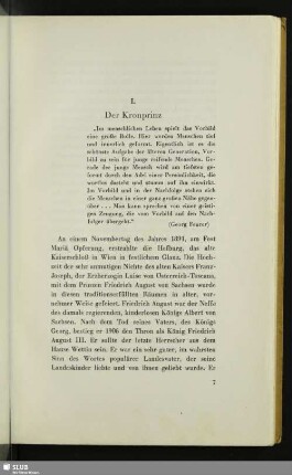 I. Der Kronprinz