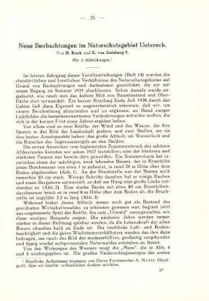 Neue Beobachtungen im Naturschutzgebiet Untereck