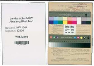 Entnazifizierung Marie Witt , geb. 23.09.1909 ()