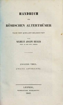 Handbuch der römischen Alterthümer. 2,2