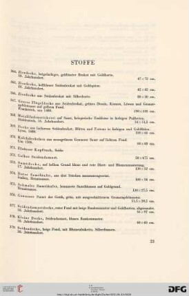 Stoffe (Nr. 364-427)