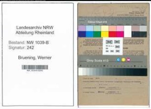 Entnazifizierung Werner Bruening , geb. 15.11.1897 (Geschaeftsfuehrer)