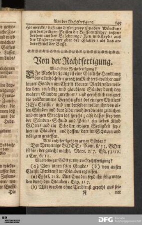 Von der Rechtfertigung.