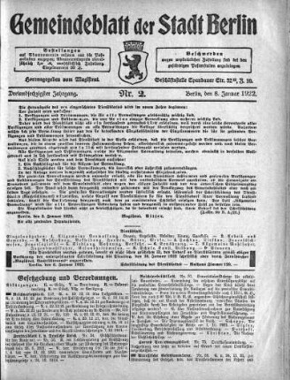 1922,2: Nr. 2, 8. Januar 1922