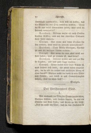 Des Verschwenders Elend.