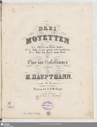 1: No. 1. Christe, Lamm Gottes