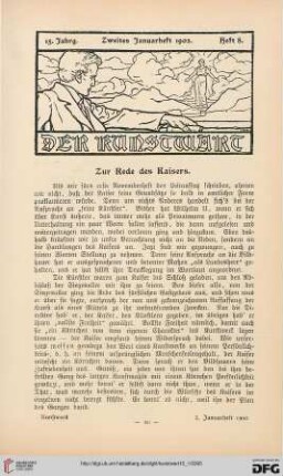 Zur Rede des Kaisers