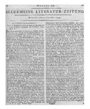 Herder, J. G.: Von der Gabe der Sprachen am ersten christlichen Pfingstfest. Riga: Hartknoch 1794