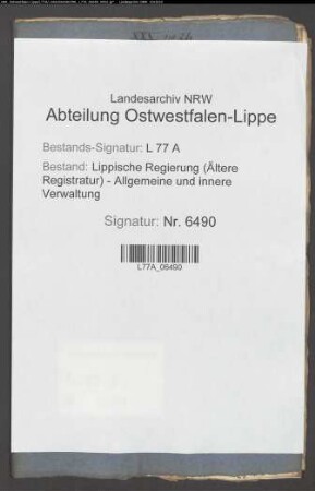 Abschoß gegen die Fürstabtei sp. das Fürstbistum Corvey
