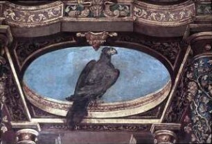 Höfische Figurengruppen in Scheinarchitektur