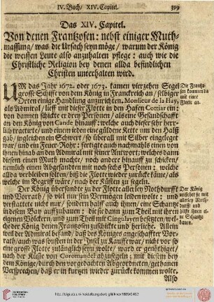 IV.XIV: Von denen Frantzosen: nebst einiger Muthmassung [...]