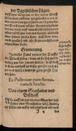 Von einem Stathalter und Bischoff.