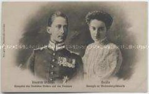 Kronprinz Wilhelm und seine Verlobte Cecilie zu Mecklenburg