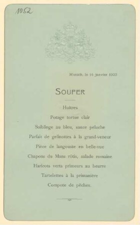 Menükarte : Souper