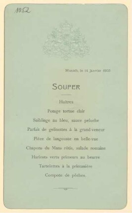 Menükarte : Souper