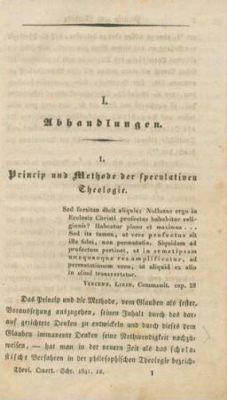 1-80 Princip und Methode der speculativen Theologie