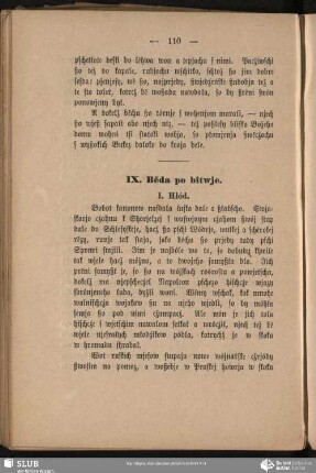 IX. Běda po bitwje