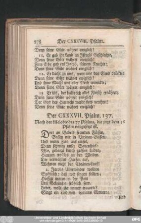 Der CXXXVII. Pslam. 137.