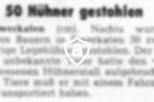 50 Hühner gestohlen