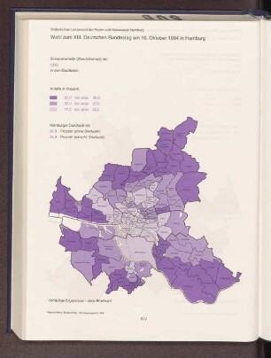 Stimmenanteile (Zweitstimmen) der CDU in den Stadtteilen