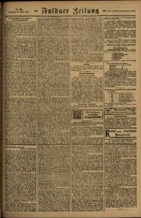 Zweite Ausgabe vom Samstag, den 26. April 1919.