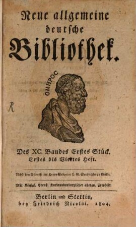 Neue allgemeine deutsche Bibliothek. 90. 1804