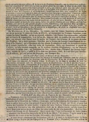 Nouvelles extraordinaires de divers endroits. 1794