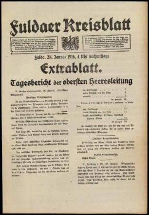 Ausgabe vom Freitag, den 28. Januar 1916.