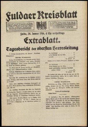 Ausgabe vom Freitag, den 28. Januar 1916.