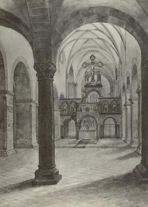 Wechselburg, Basilika: Rekonstruktion des Lettners