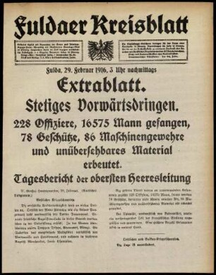 Ausgabe vom Dienstag, den 29. Februar 1916.