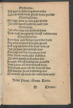 Actus Primi / Scena Tertia.